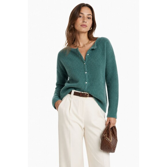 Sezane Sweaters - Sézane Gaspard Cardigan Sage Green Mohair Alpaca Blend Knit Sweater Small